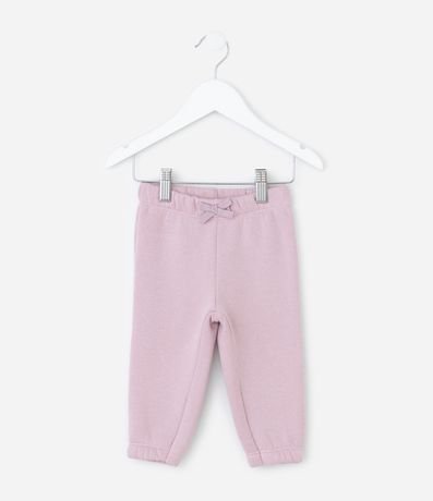Pantalón Infantil en Algodón con Felpa y Moña – Talle 0 a 18 Meses 2