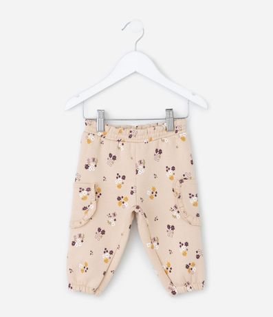 Pantalón Infantil con Estampa Floral – Talle 0 a 18 Meses 2