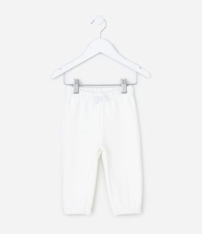 Pantalón Infantil en Algodón con Felpa y Moña – Talle 0 a 18 Meses