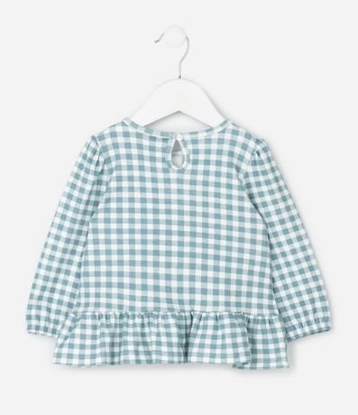 Remera Infantil de cuadros con Moñitas Aplicados – Talle 0 a 18 Meses 6