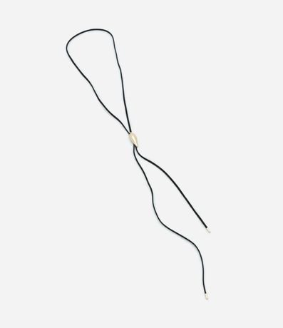 Collar Gravata con Detalle en Metal Formato Gota 2