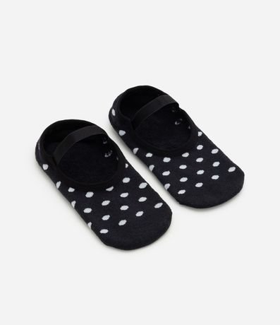 Media Ballet en Algodón con Antideslizante  y Estampa de Lunares