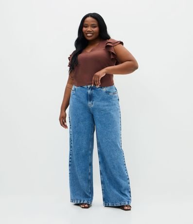 Blusa en Crepé con Volado en el Hombro Curve & Plus Size 2