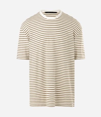 Remera Boxy Rayada en Algodón Hilo Teñido 4