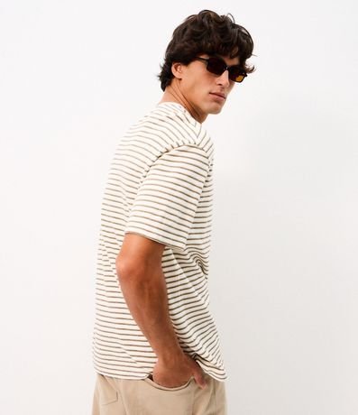 Remera Boxy Rayada en Algodón Hilo Teñido