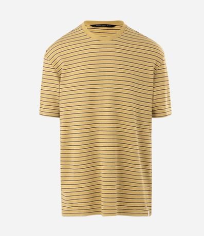 Remera Boxy Rayada en Algodón Hilo Teñido 5