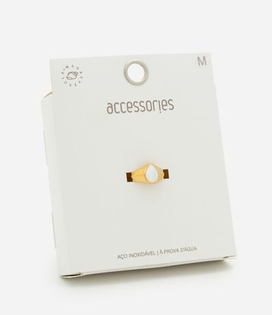Anillo Metalizado con Madreperla 4