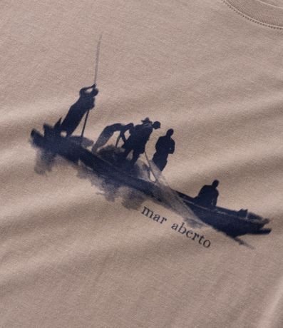 Remera en Algodón con Estampa Deportiva Mar Abierto 7