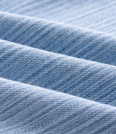 Camisa Boxy Manga Larga en Jeans Liso con Textura 8