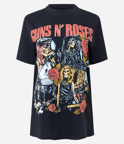 Remera en Algodón con Estampado Guns N’ Roses