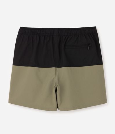 Bermuda en Microfibra con Bolsillo con cremallera y Estampa Bicolor 5