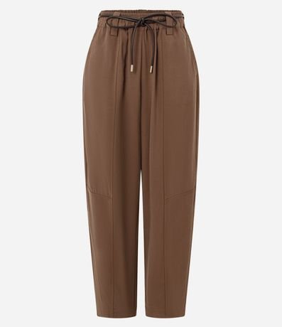 Pantalón Carrot con Cintura Elástica y Cinturón para Lazo 1