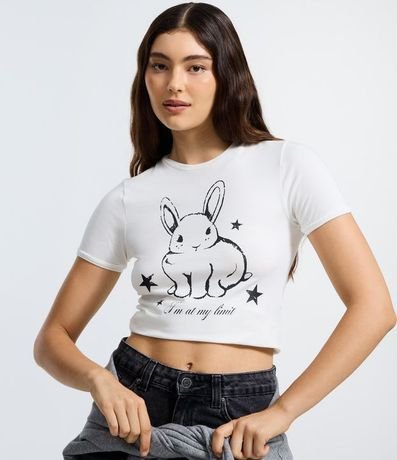 Remera New T-Shirt en Algodón con Estampa de Conejo 3