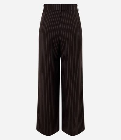 Pantalón Wide Leg Sastre con Estampado de Rayas en Hilo Teñido 2