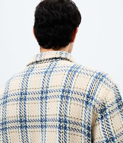 Campera Tweed de Cuadros con Rayas 3