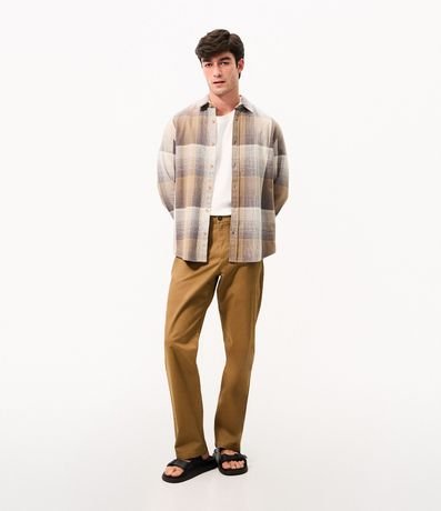 Camisa Franela de Cuadros con Rayas 2