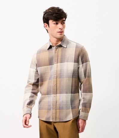 Camisa Franela de Cuadros con Rayas 4