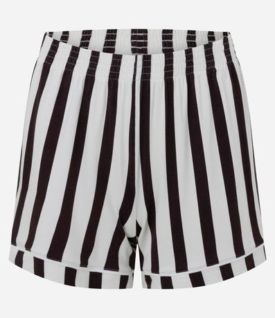 Pijama Americano Corto en Viscolycra con Estampado Rayada 3