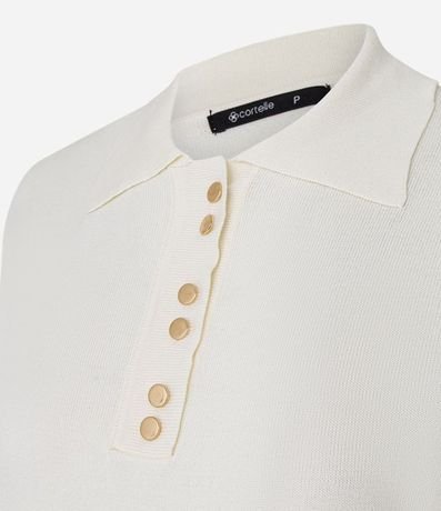 Blusa Corta en Punto con Abotonado Delantero 2