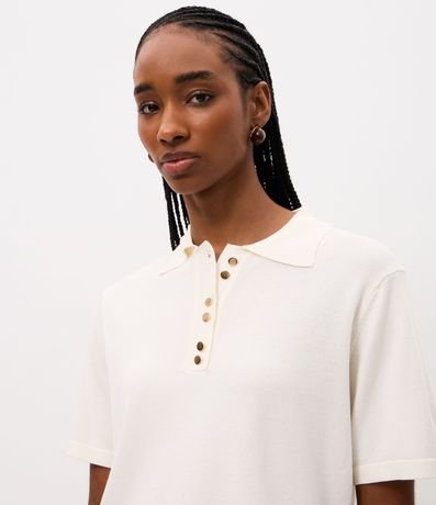 Blusa Corta en Punto con Abotonado Delantero 3
