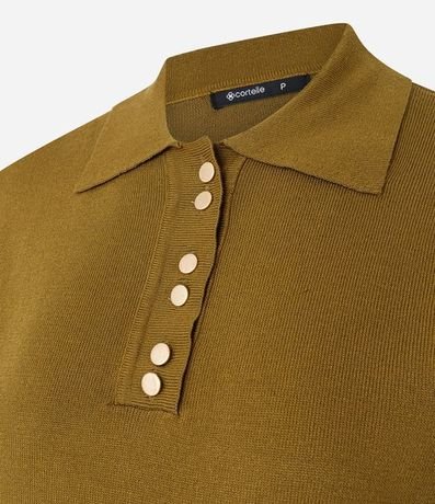 Blusa Corta en Punto con Abotonado Delantero 4