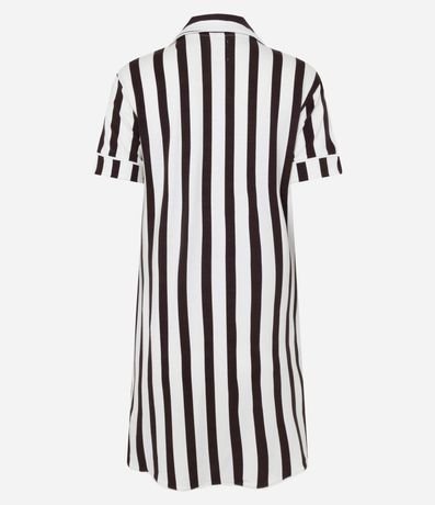 Camisón Americana en Viscolycra con Abotonado y Estampado Rayada 2