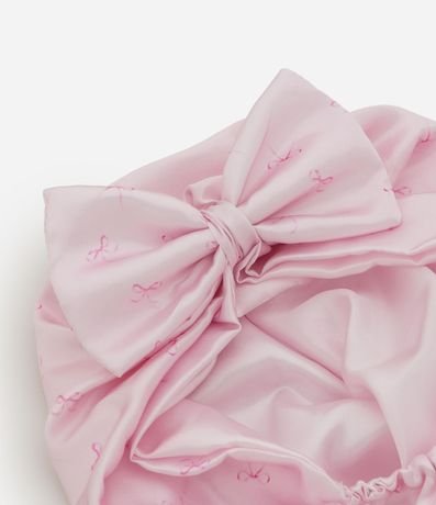 Gorro Turbante de Satén con Moño Rosa Alchemia 3