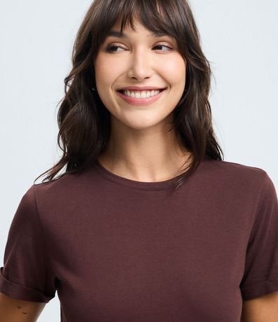 Remera en Media Malla con Manga Corta Doblada 3