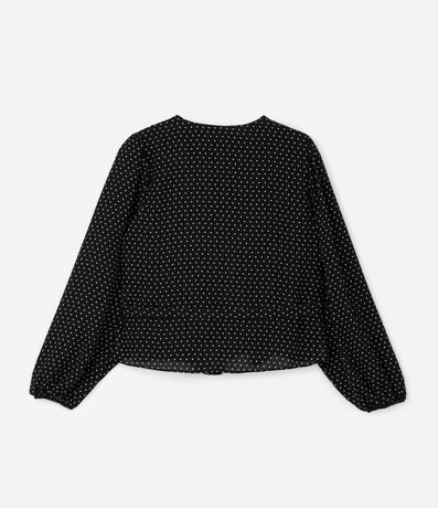 Blusa de Lunares Traspasada con Lazo Curve & Plus Size 7