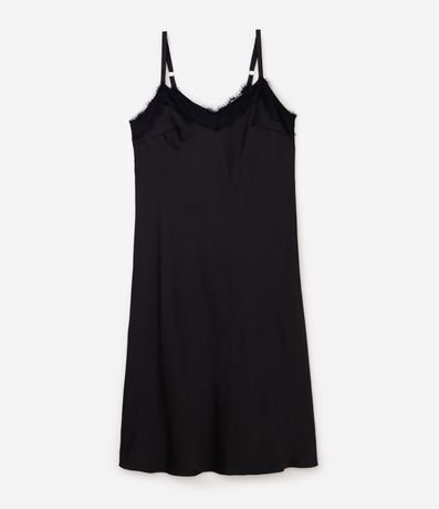 Vestido Midi en Satén con Encaje en el Escote Curve & Plus Size 4
