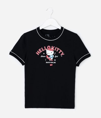Remera Manga Corta en Algodón con Estampa de Hello Kitty Skate
