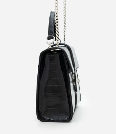 Cartera Shoulder Mediana en PU con Textura Crocco 2