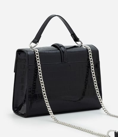 Cartera Shoulder Mediana en PU con Textura Crocco 3
