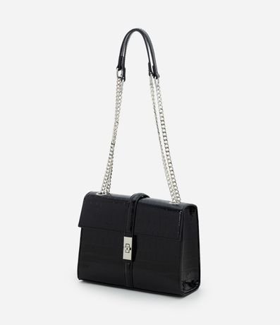 Cartera Shoulder Mediana en PU con Textura Crocco 4
