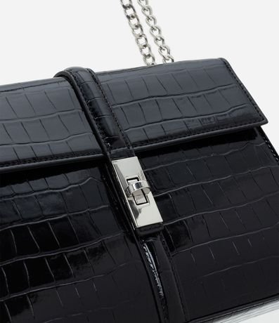 Cartera Shoulder Mediana en PU con Textura Crocco 5
