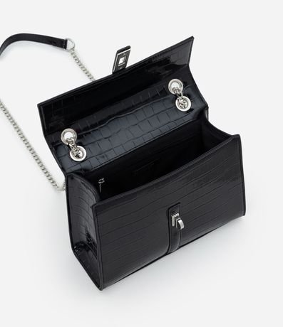 Cartera Shoulder Mediana en PU con Textura Crocco 6