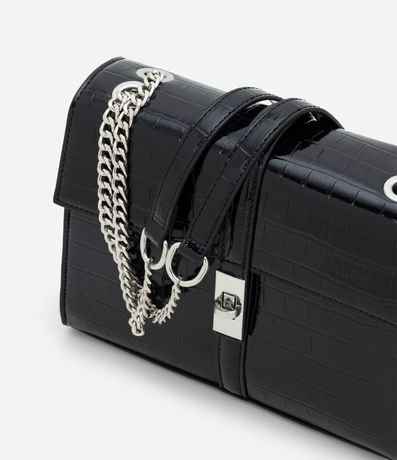 Cartera Shoulder Mediana en PU con Textura Crocco 7