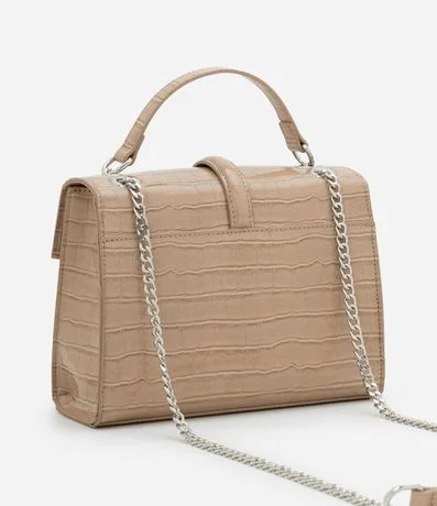 Cartera Shoulder Mediana en PU con Textura Crocco 3