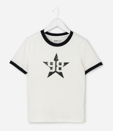 Remera en Algodón con Estampa Numérica con Estrella 1