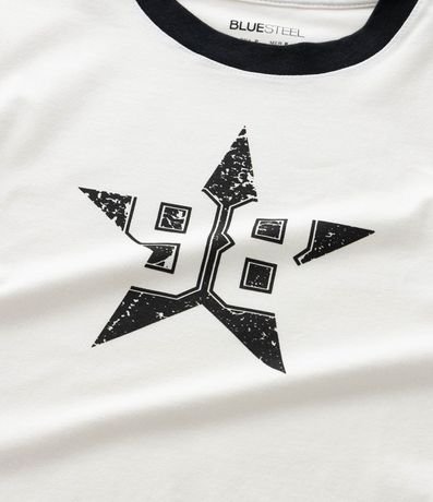 Remera en Algodón con Estampa Numérica con Estrella 5