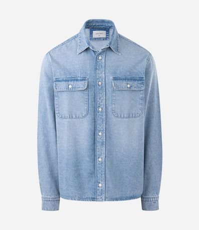 Camisa Jeans Overshirt Manga larga