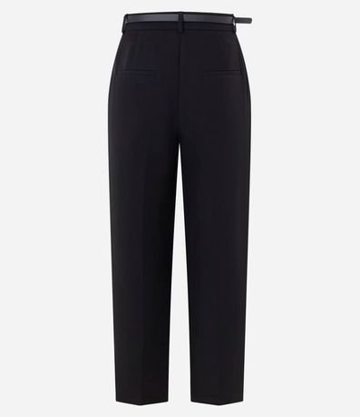 Pantalón Recto Sastre con Cinturón Fino en PU 6