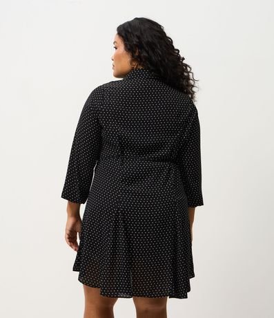 Vestido Chemise de Lunares con Lazo Curve & Plus Size 5