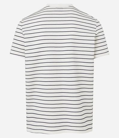 Remera Regula en Algodón con Estampa de Rayas 6