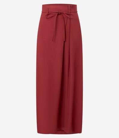 Pollera Midi Sastrería con Lazo en la Cintura 5