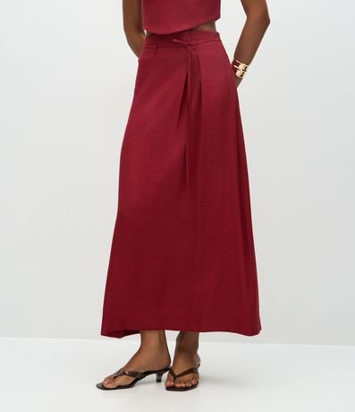 Pollera Midi Sastrería con Lazo en la Cintura 3