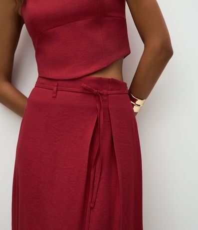 Pollera Midi Sastrería con Lazo en la Cintura 4