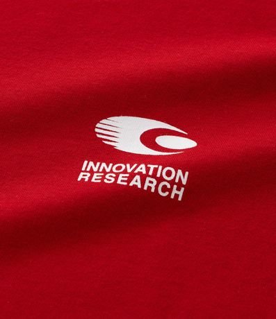 Remera de Algodón con Mangas Cortas y Lettering “Innovation Research” Oversized. 4