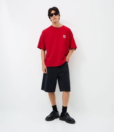 Remera de Algodón con Mangas Cortas y Lettering “Innovation Research” Oversized. 3