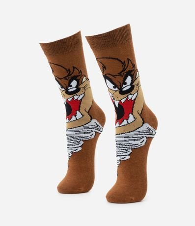 Media Caña Larga en Algodón con Estampado Taz